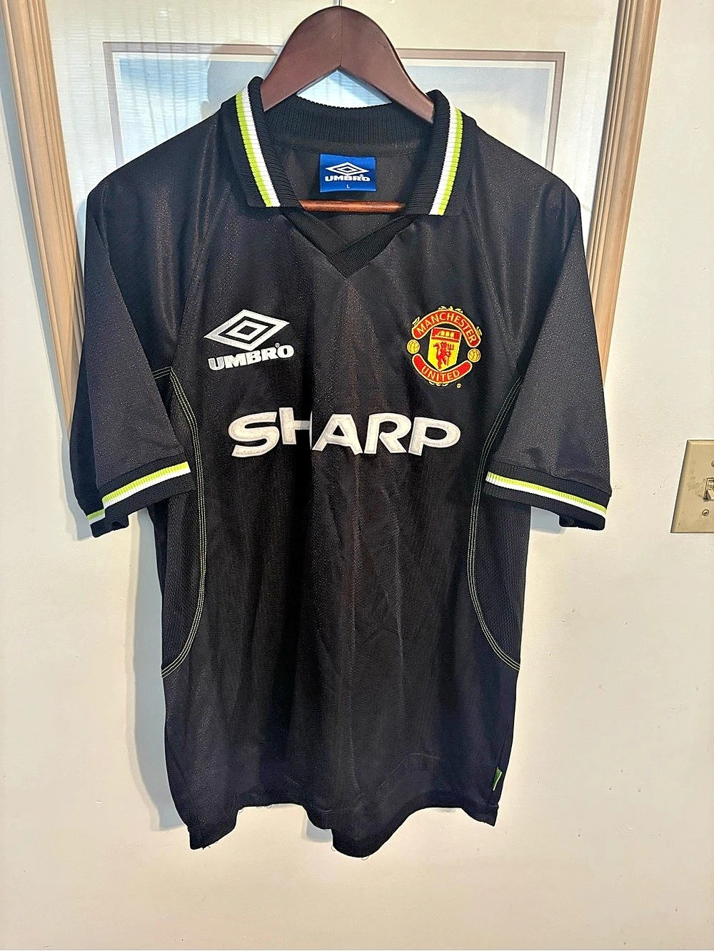 Vintage Umbro Manchester United 1998-1999 Third Jersey Size Large